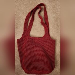Red The Sak Crochet Hobo Bag